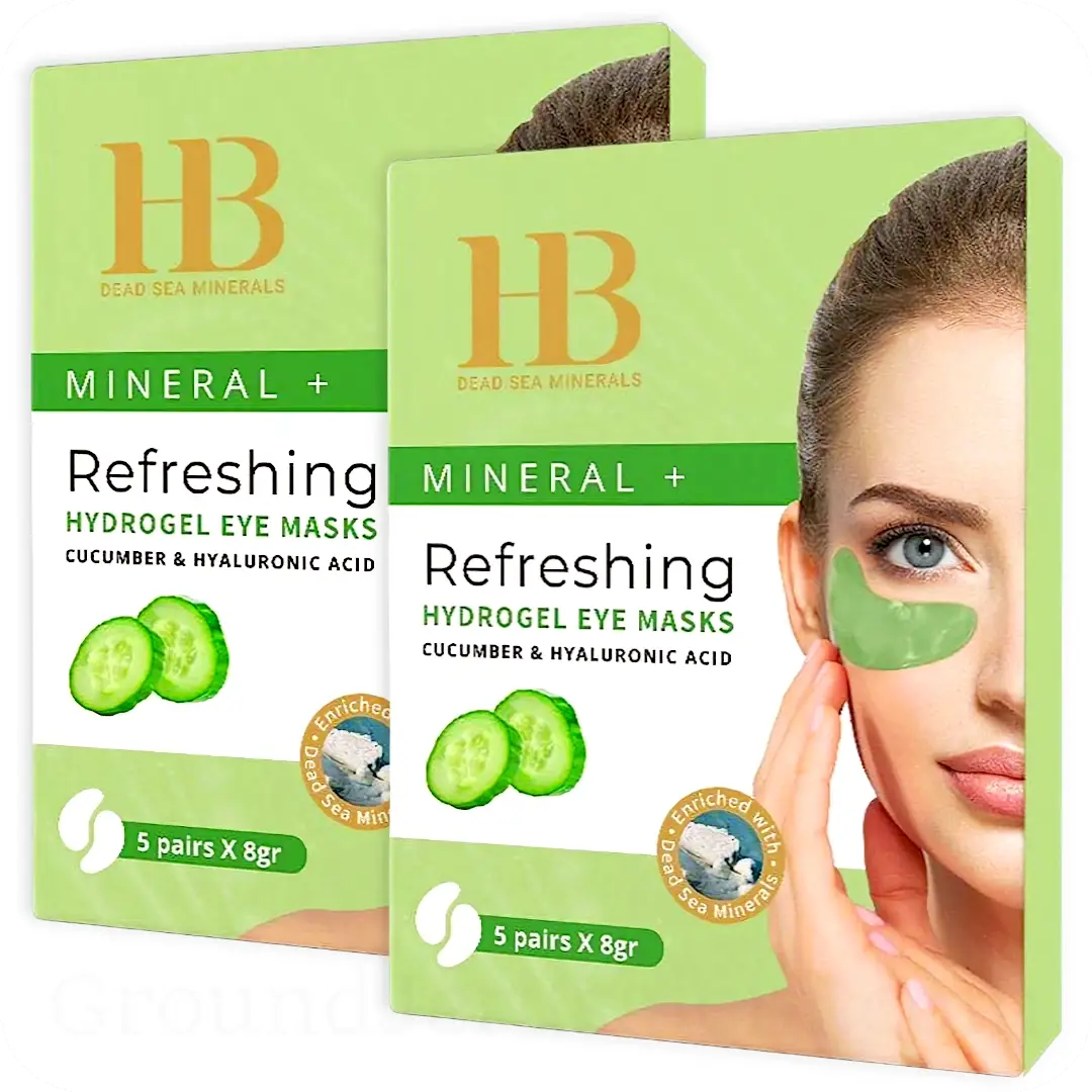 2 Packs of Refreshing Hydrogel Eye Patches Cucumber & Hyaluronic Acid – Total 10 Pairs (20 Patches) SKU-1516 — Made in Israel