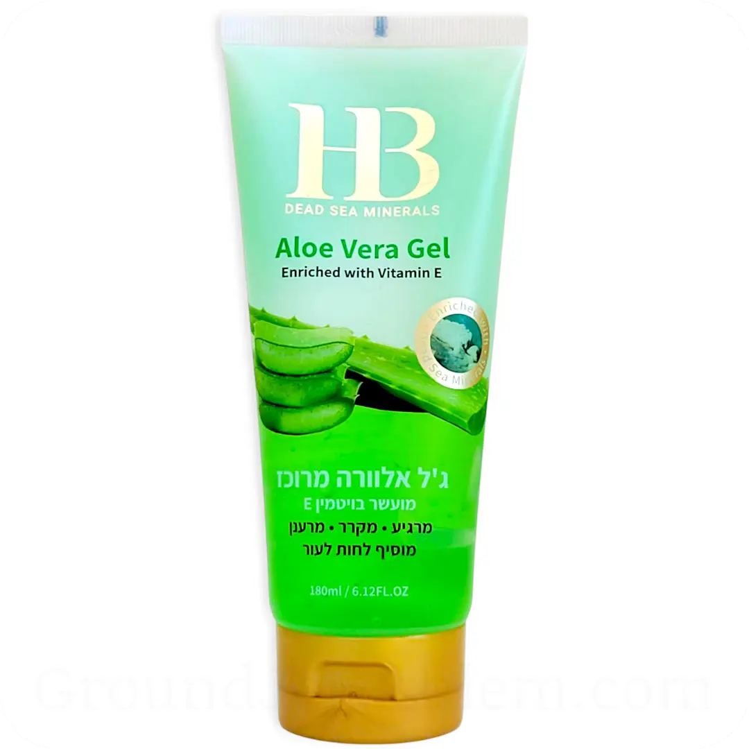 Aloe Vera Gel with Vitamin E 180ml / 6.12 fl.oz  Made in Israel   GroundJerusalem.com Products