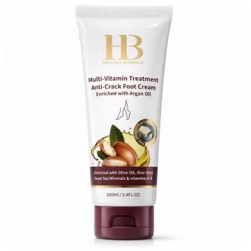 Anti-Crack Foot Cream Argan Oil by HB Health and Beauty 100ml 7290015247108