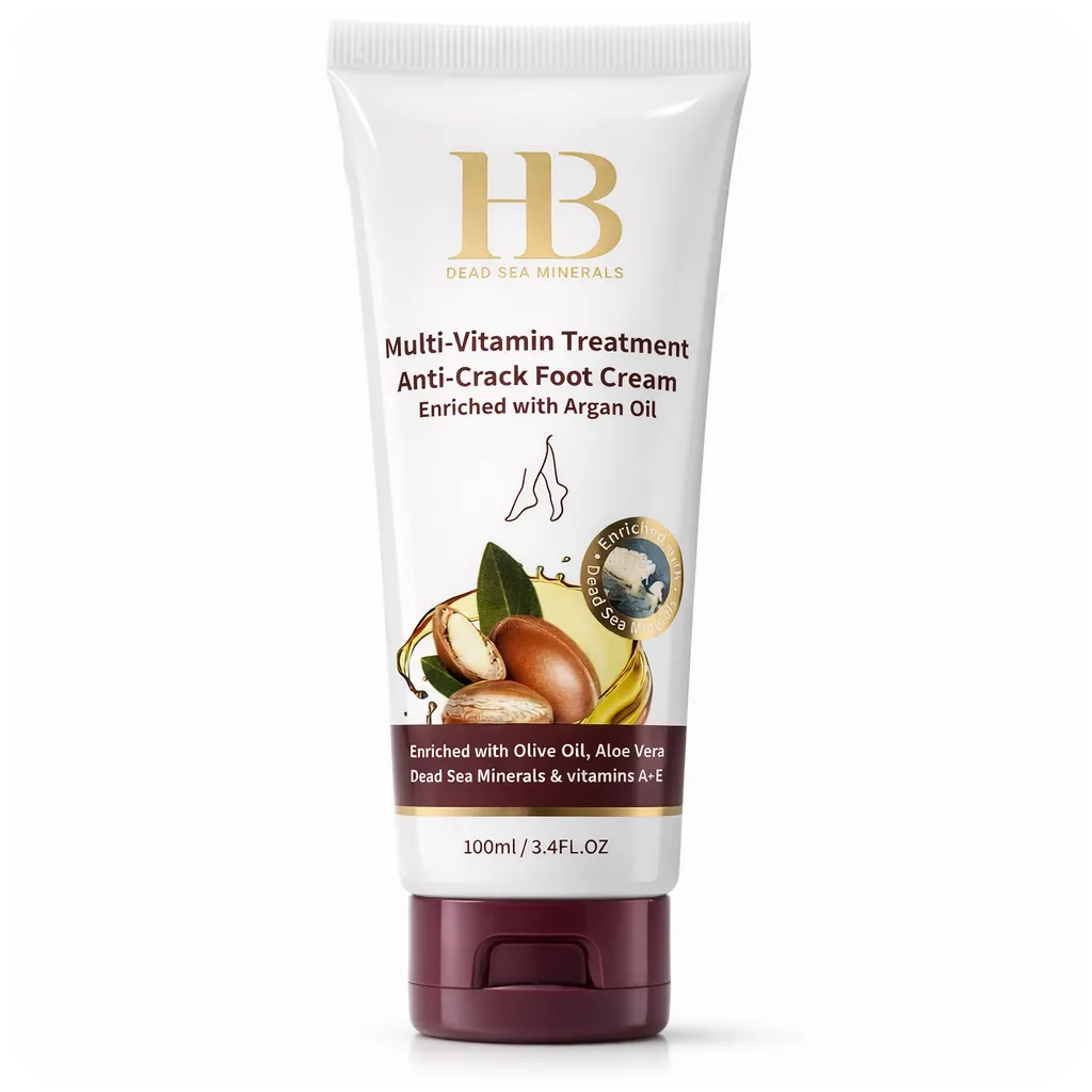 Anti-Crack Foot Cream Argan Oil by HB Health and Beauty 100ml 7290015247108