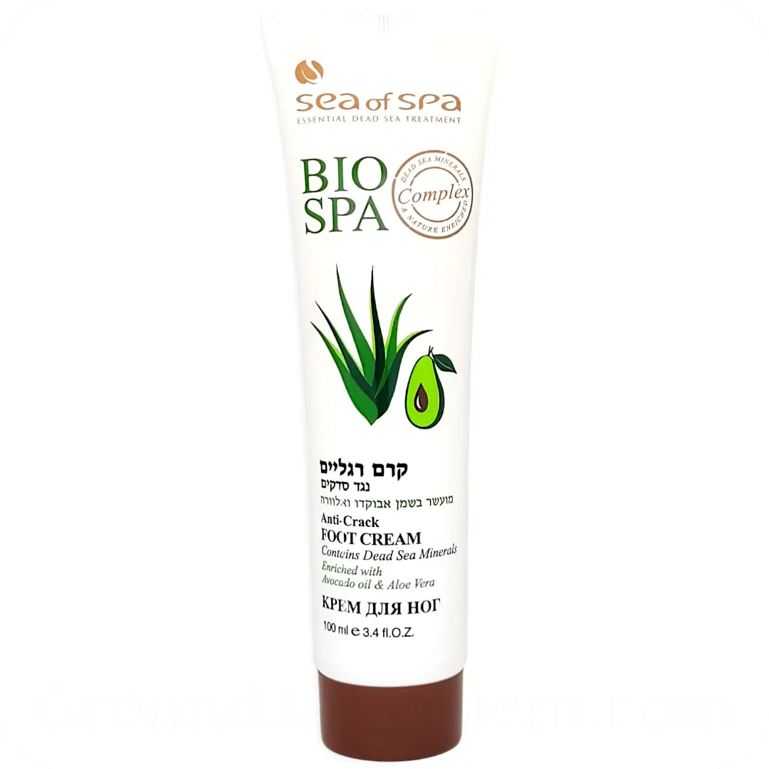 Anti-Crack Foot Cream with Dead Sea Minerals, Avocado Oil & Aloe Vera by Sea of Spa Bio Spa 100ml 7290010673544