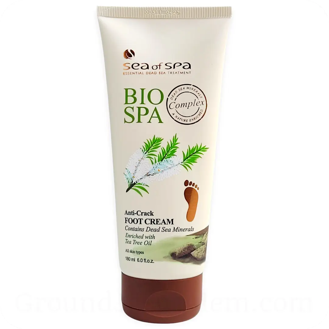 Anti-Crack Foot Cream with Dead Sea Minerals & Tea Tree Oil by Sea of Spa 180ml 7290016846089 Made in Israel