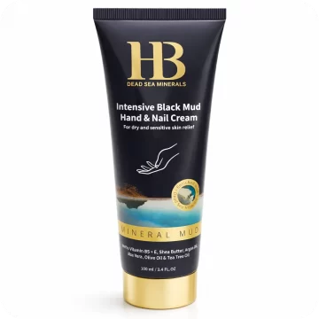 Black Mud Hand & Nail Cream by HB Dead Sea Minerals 100ml 7290015247320