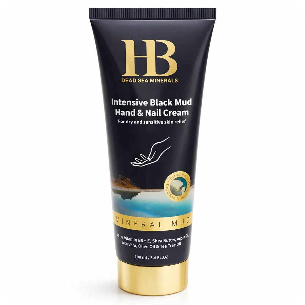 Black Mud Hand & Nail Cream by HB Dead Sea Minerals 100ml 7290015247320