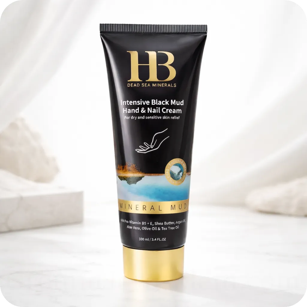 Black Mud Hand & Nail Cream by HB Dead Sea Minerals 100ml