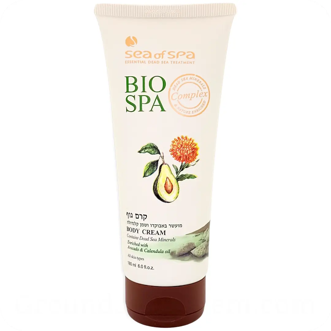 Body Cream with Avocado & Calendula Oils and Dead Sea Minerals by Sea of Spa Bio Spa 180ml 7290013761309