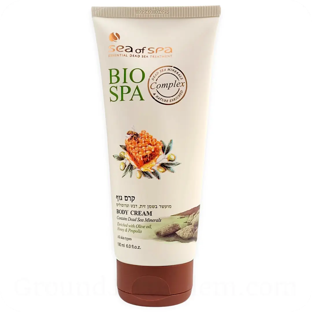 Body Cream with Dead Sea Minerals, Olive Oil, Honey & Propolis by Sea of Spa 180ml 7290012934131 Made in Israel