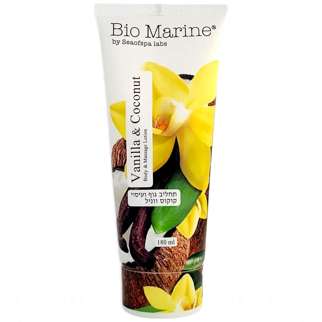 Body & Massage Lotion Vanilla & Coconut with Dead Sea Minerals by Sea of Spa Bio Marine 180ml 7290016167023
