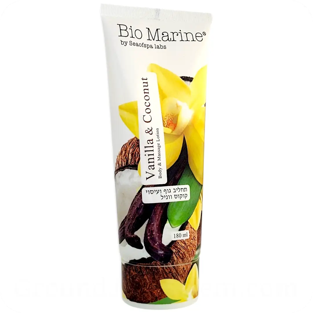 By Sea of Spa Bio Marine Body & Massage Lotion 180ml Vanilla & Coconut with Dead Sea Minerals