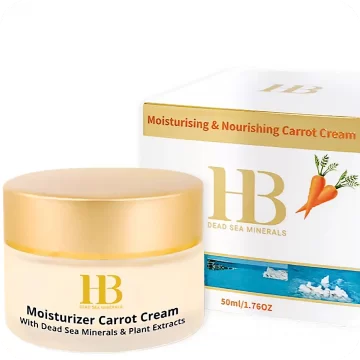 Carrot Cream with Dead Sea Minerals 50ml by HB Dead Sea Minerals 7290012326080