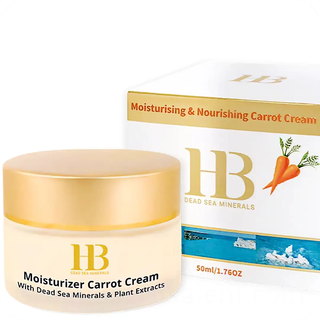 Carrot Cream with Dead Sea Minerals 50ml by HB Dead Sea Minerals 7290012326080