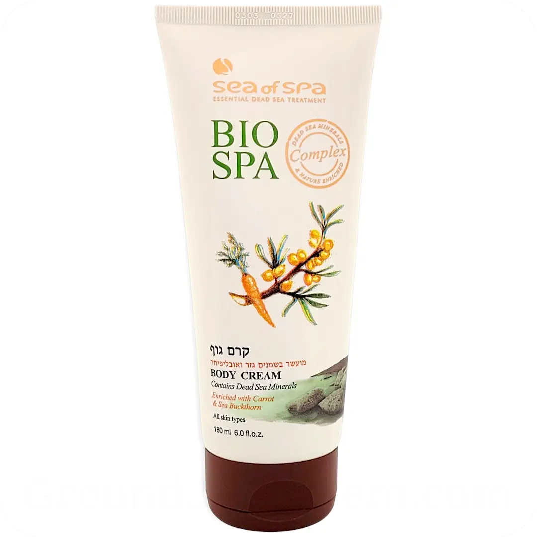 Carrot & Sea Buckthorn Body Cream with Dead Sea Minerals by Sea of Spa Bio Spa 180ml 7290012934148