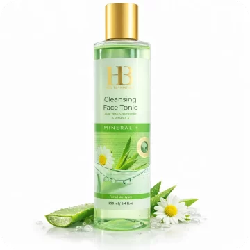 Cleansing Face Tonic with Aloe Vera, Chamomile and Vitamin A by HB Health and Beauty 7290011843106