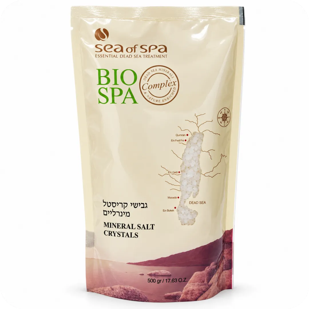 Dead Sea Bath Salt Crystals by Sea of Spa BIO SPA 500g Made in Israel 7290012934834