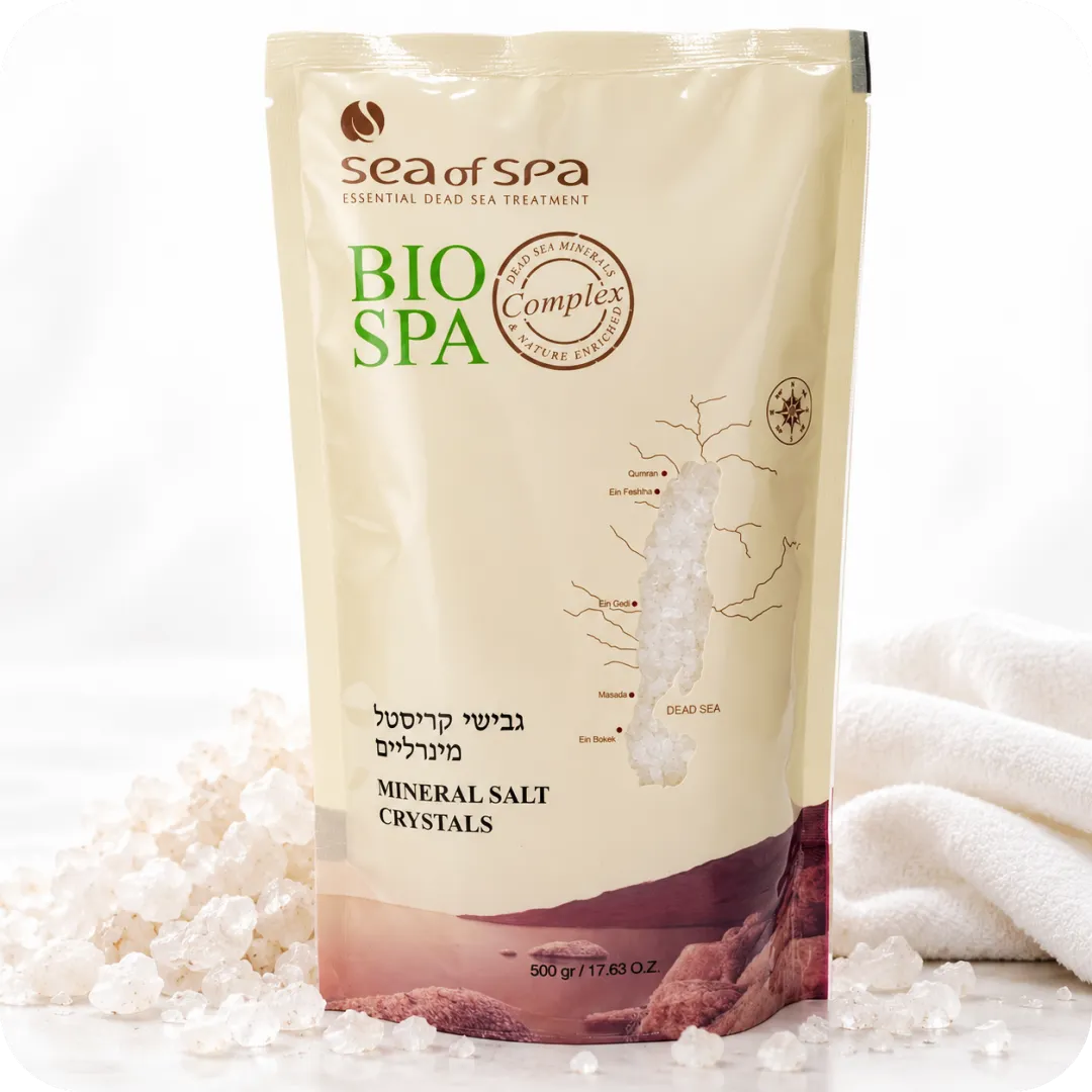 Dead Sea Bath Salt Crystals by Sea of Spa BIO SPA 500g Made in Israel