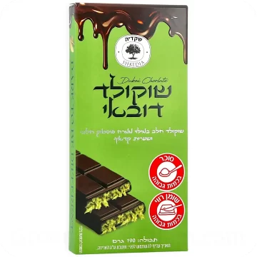 Dubai Chocolate with Pistachio & Kadaif by Shkedia 190g 7290117909270 Made in Israel
