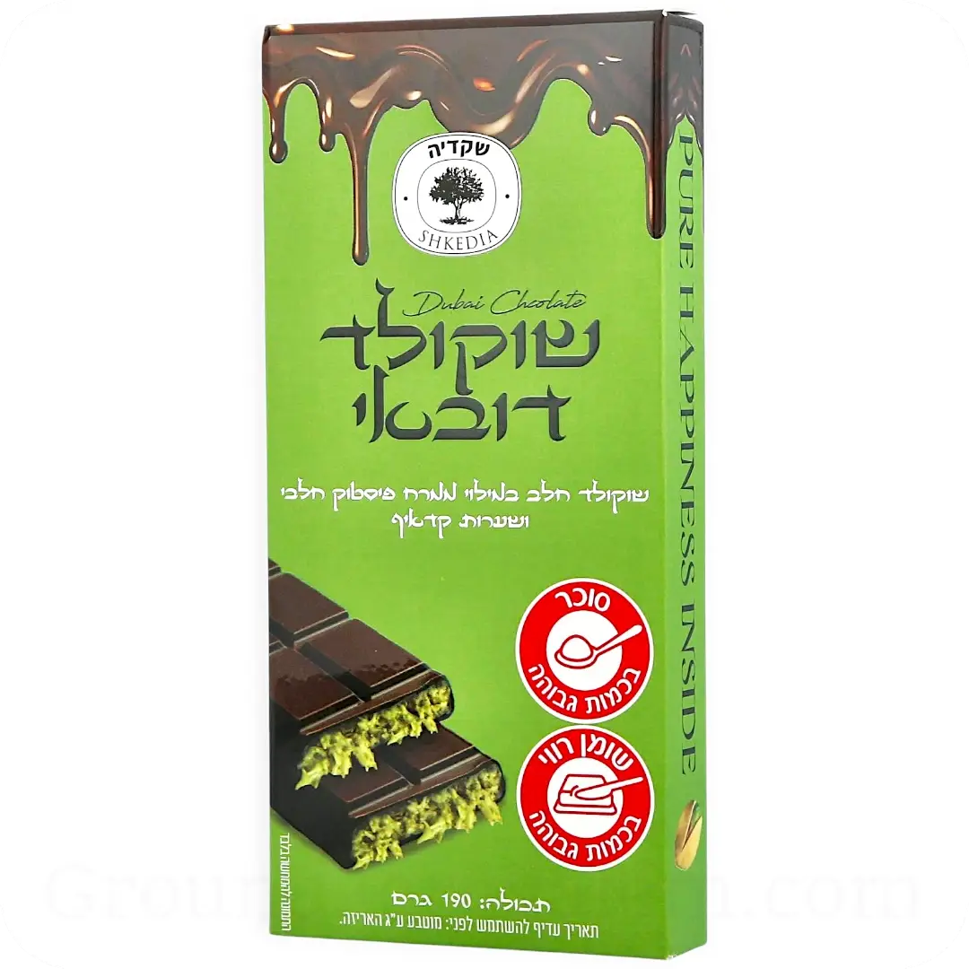 Dubai Chocolate with Pistachio & Kadaif by Shkedia 190g 7290117909270