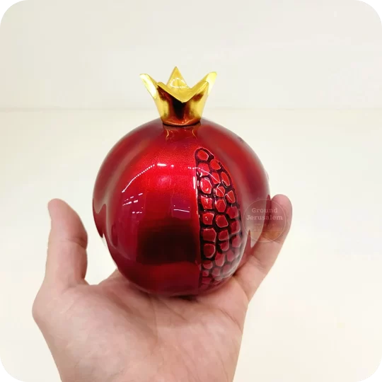 Enameled pomegranate gift from jerusalem