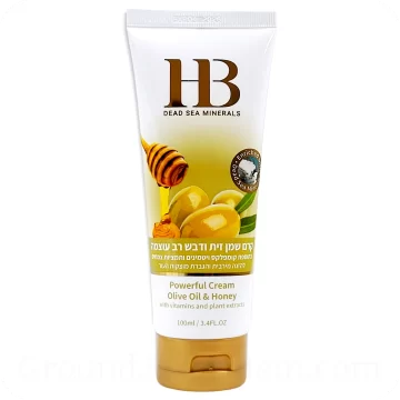 Enriched with Olive Oil, Honey, and Dead Sea minerals, this cream is designed to hydrate and rejuvenate the skin with the added benefits of Vitamins A and E