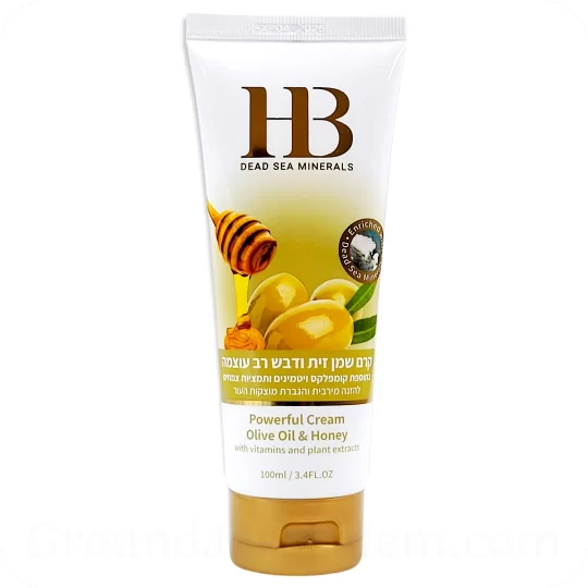 Enriched with Olive Oil, Honey, and Dead Sea minerals, this cream is designed to hydrate and rejuvenate the skin with the added benefits of Vitamins A and E