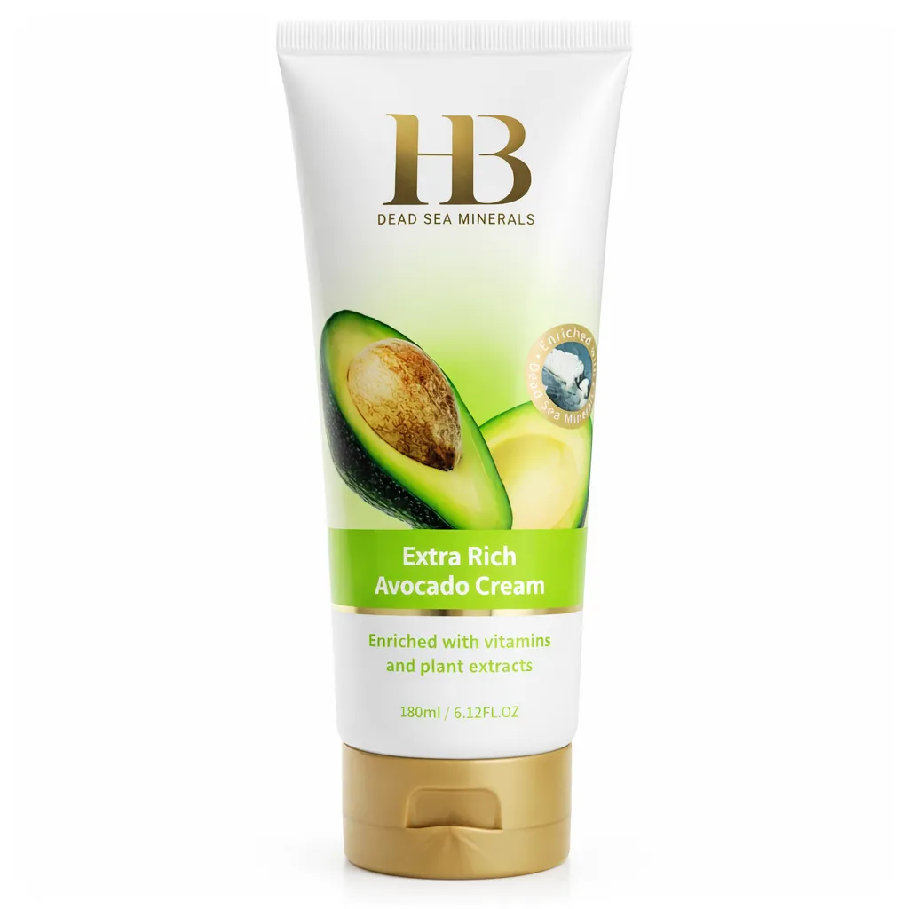 Extra Rich Avocado Cream with Dead Sea Minerals by HB Health and Beauty 180ml 7290011843472