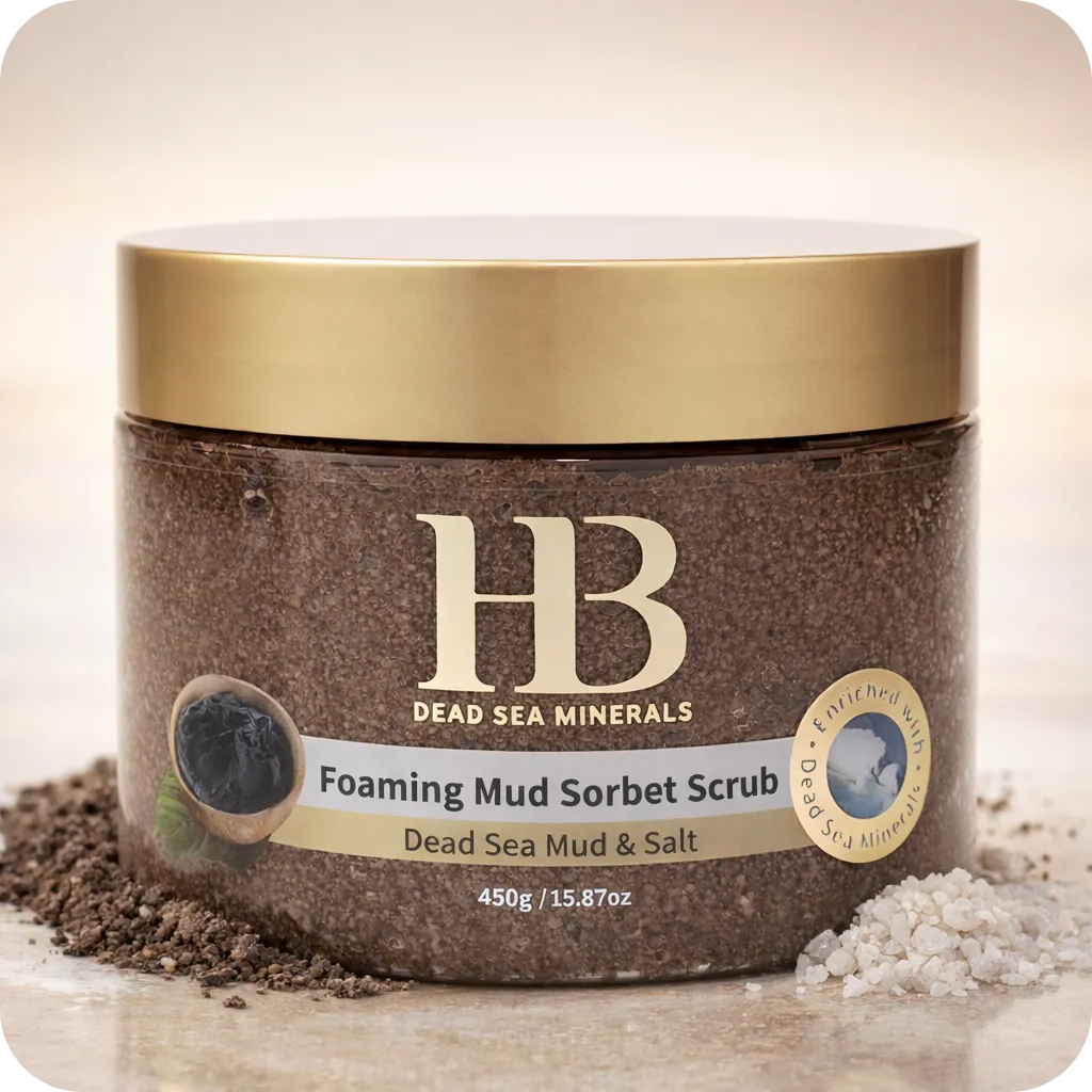 Foaming Mud Sorbet Body Scrub with Dead Sea Mud and Salt by HB 450g