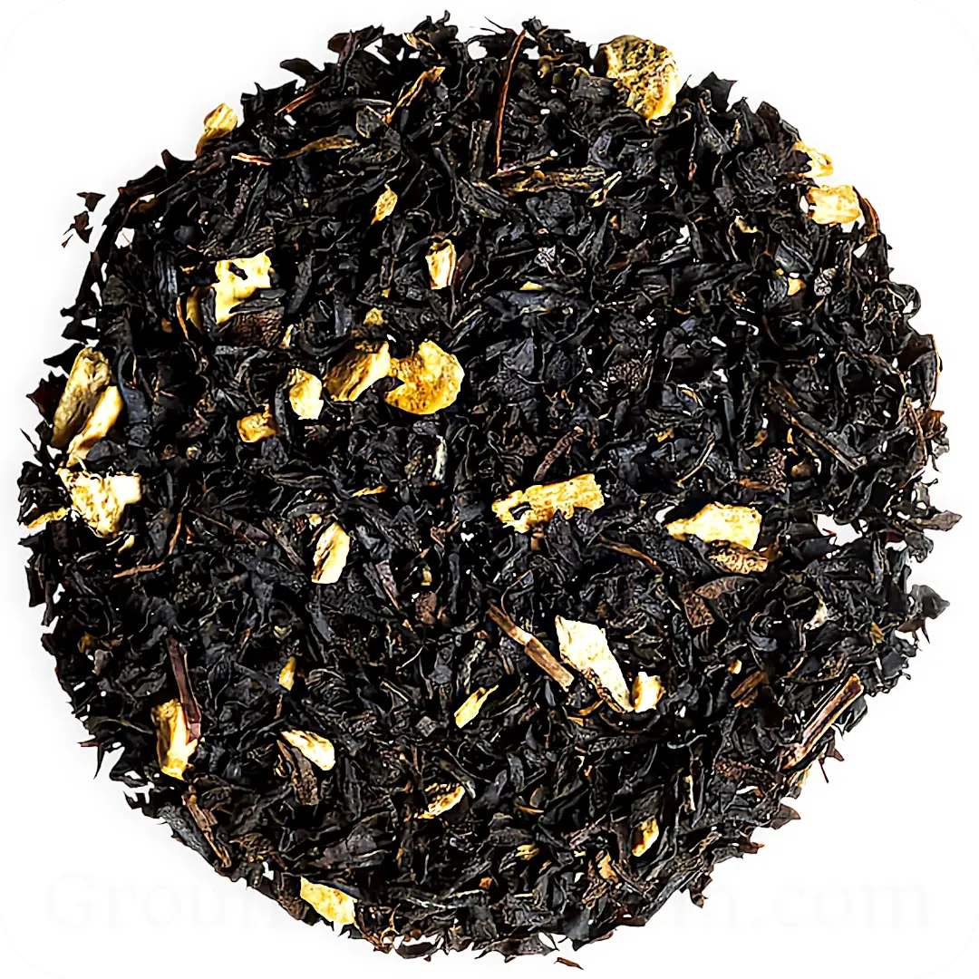 Ginger Peach Loose Leaf Tea in Elegant Plastic Jar by Ceremonie 75g 7290013703347