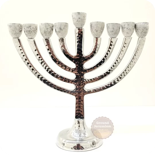 Hammered-menorah-for-sale-from-Israel