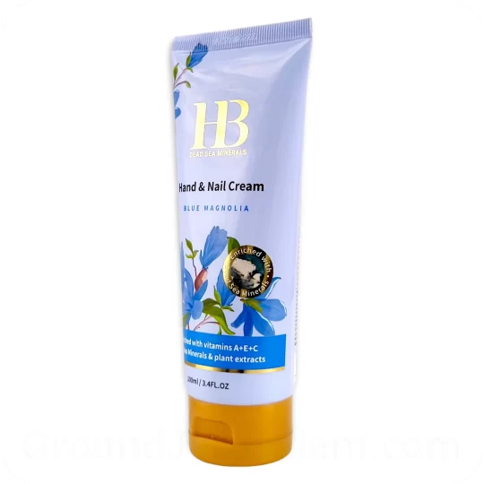 Hand & Nail Cream Blue Magnolia with Dead Sea Minerals 100ml side view