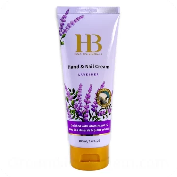 Hand & Nail Cream Lavender with Dead Sea Minerals 100ml 3.4 Fl.OZ — Made in Israel