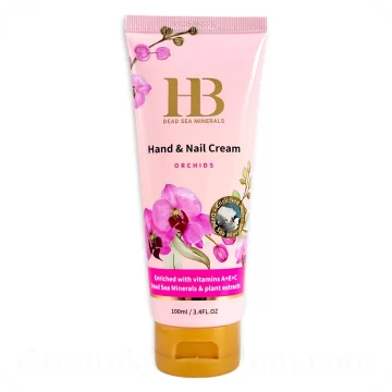 Hand & Nail Cream Orchids with Dead Sea Minerals 100ml 3.4 Fl.OZ — Made in Israel