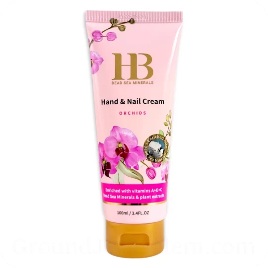 Hand & Nail Cream Orchids with Dead Sea Minerals 100ml 3.4 Fl.OZ — Made in Israel