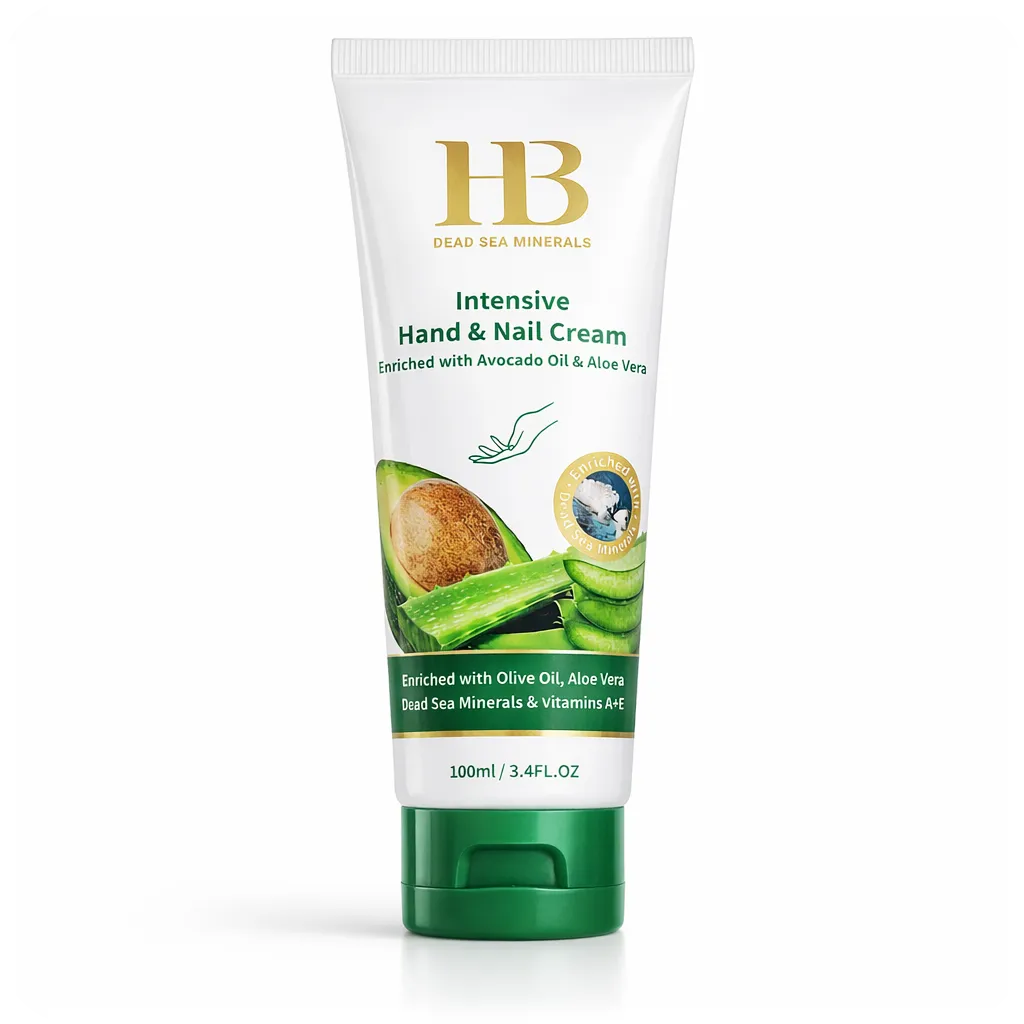 Hand and Nail Cream with Avocado Oil and Aloe Vera by HB Dead Sea Minerals 7290015247207