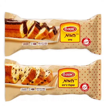 Home Cakes Marble & Chocolate Chips Flavors (2 Packs x 400g) Total 800g - 28.22 oz — Made in Israel