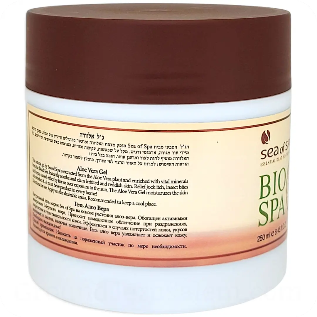 How to Use Aloe Vera Gel with Dead Sea Minerals by Sea of Spa Bio Spa 250ml 7290013761040