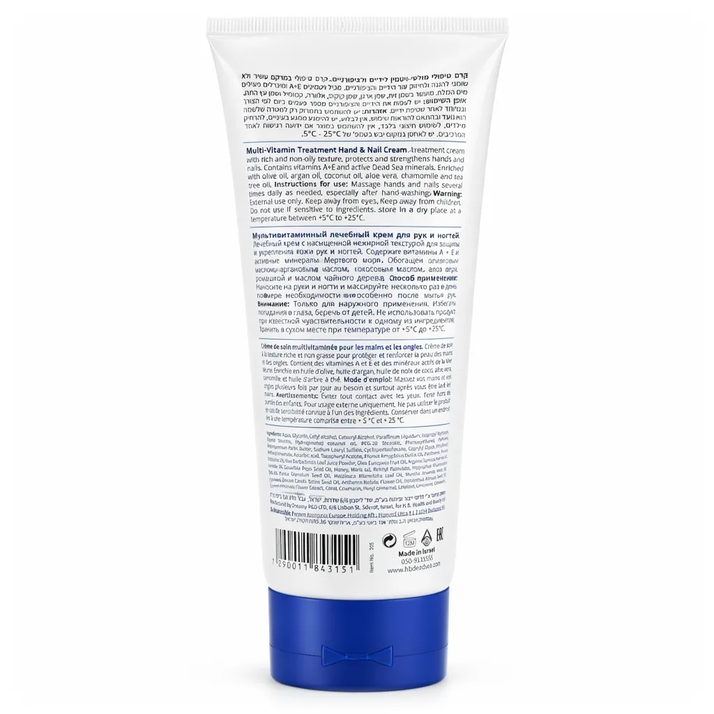 Ingredients Hand Treatment Cream by HB Health and Beauty 180ml 7290011843151