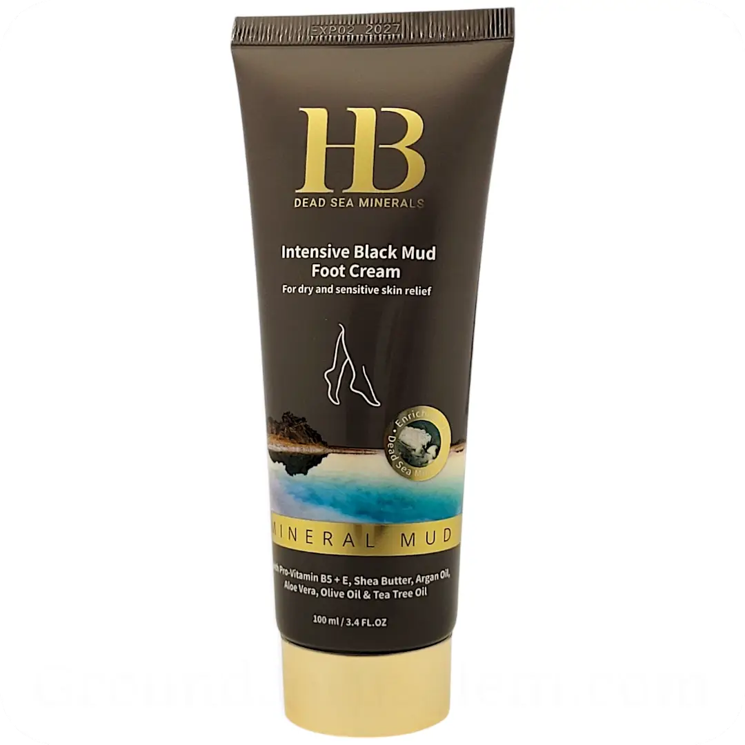 Intensive Dead Sea Mud Foot Cream (White Cream) by HB 100ml 7290015247313