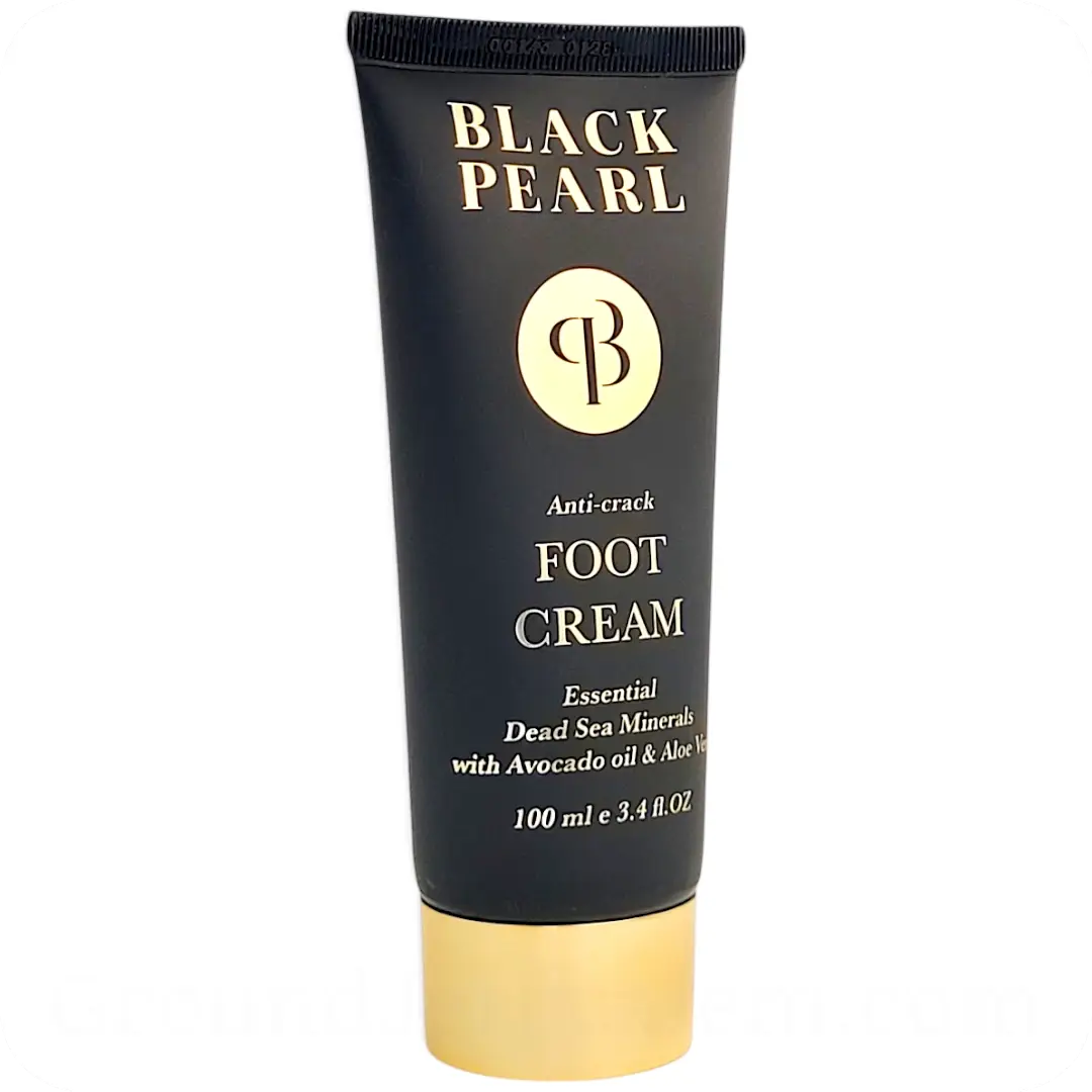 Left side Anti-Crack Foot Cream with Dead Sea Minerals, Avocado Oil & Aloe Vera by Sea of Spa Black Pearl 100ml 7290017990910