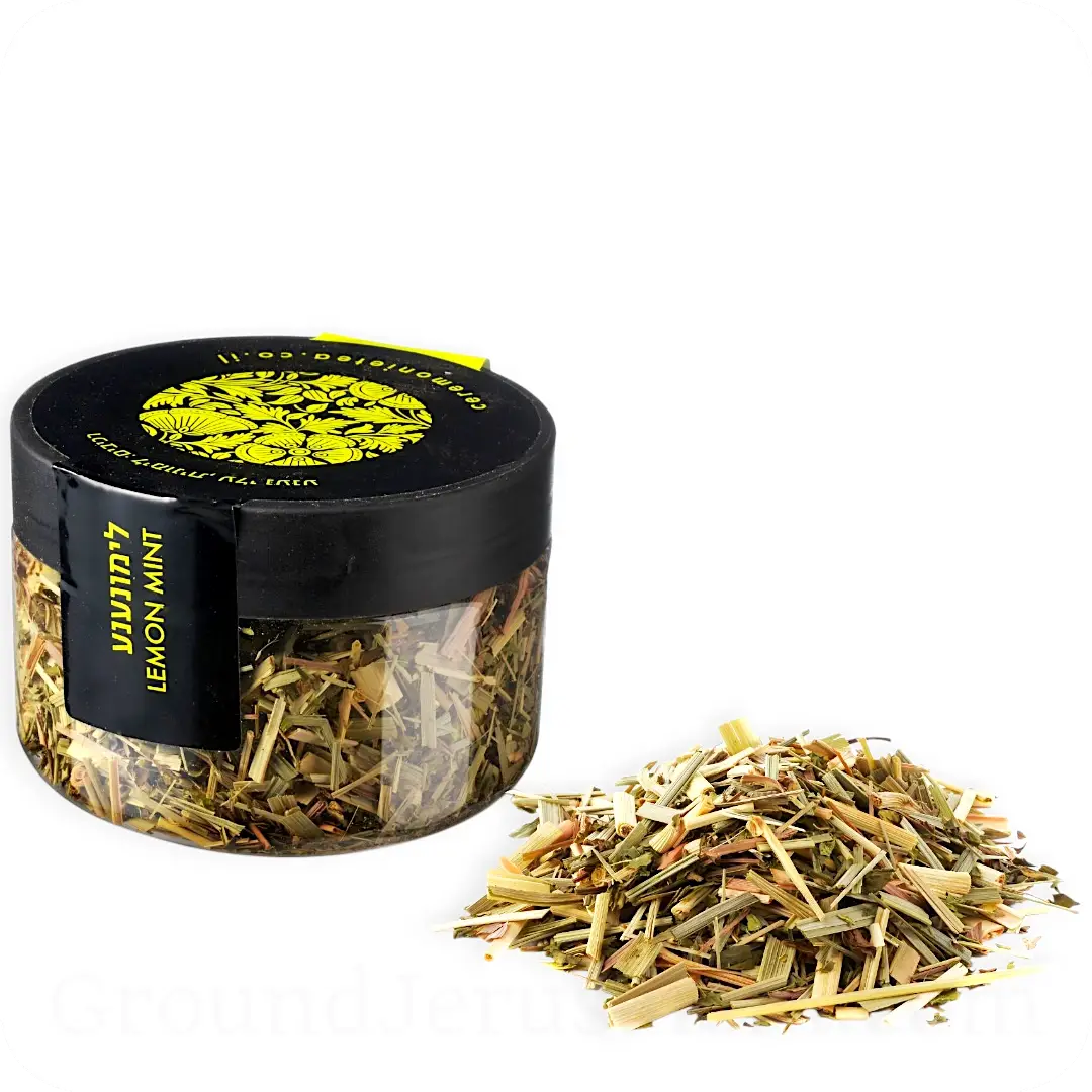 Lemongrass & Spearmint Herbal Infusion Loose Leaf in Plastic Jar by Ceremonie 35g 7290013703378 Made in Israel