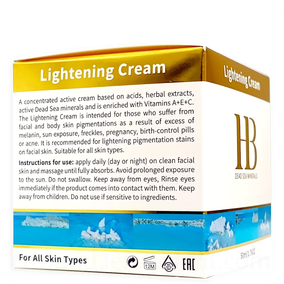 Lightening Cream With Dead Sea Minerals 50ml — How to Use