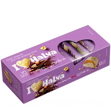 Mini Halva Bars Mix Vanilla, Vanilla Chocolate & Vanilla Hazelnut by Baracke 200g 10 Bars 7290016246018 Made in Israel