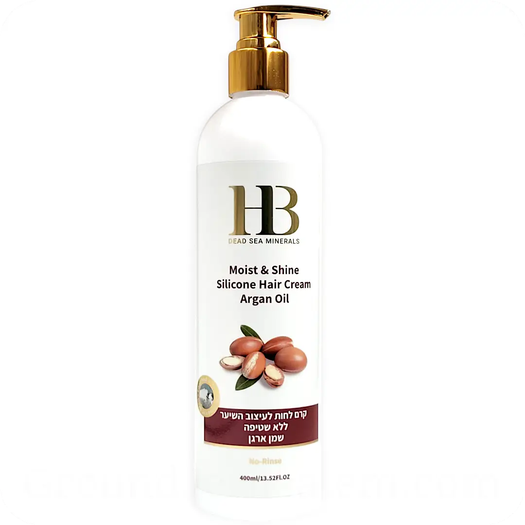Moist & Shine Silicone Hair Cream with Argan Oil by HB 400ml 7290012326585