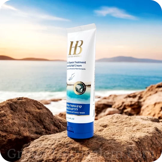 Multi-Vitamin Treatment Hand & Nail Cream, enriched with Dead Sea minerals, vitamins A and E, and natural oils