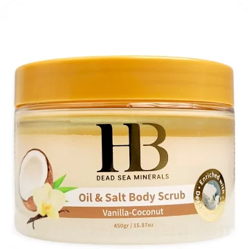 Oil & Salt Body Scrub Vanilla-Coconut 450g - 15.87 oz — Made in Israel