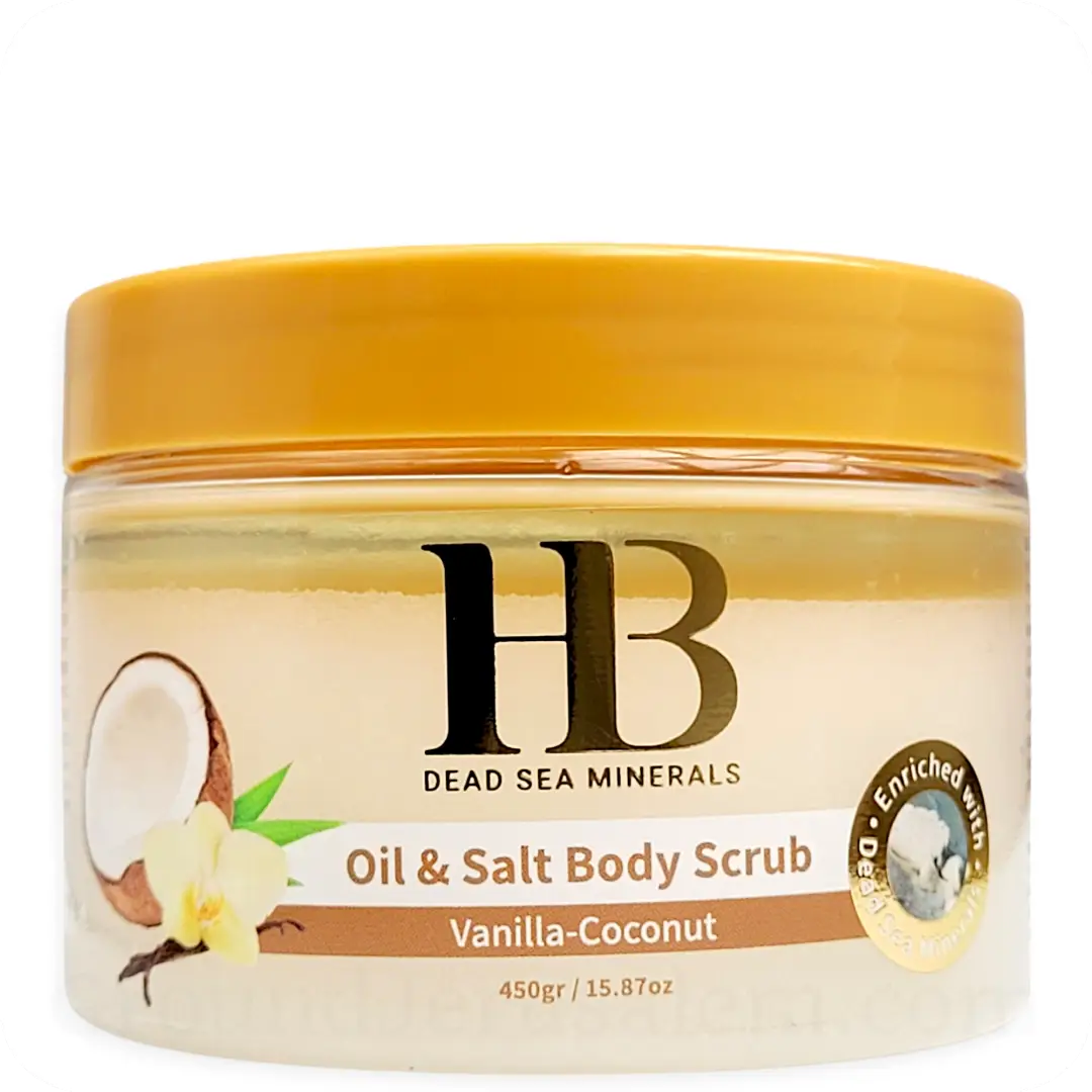 Oil & Salt Body Scrub Vanilla-Coconut 450g - 15.87 oz — Made in Israel