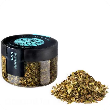 Peppermint Herbal Infusion Loose Leaf in Plastic Jar by Ceremonie 30g 7290013703422 Made in Israel