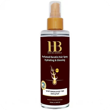 Perfumed Keratin Hair Spray Hydrating & Glossing by HB 200ml 7290014043619