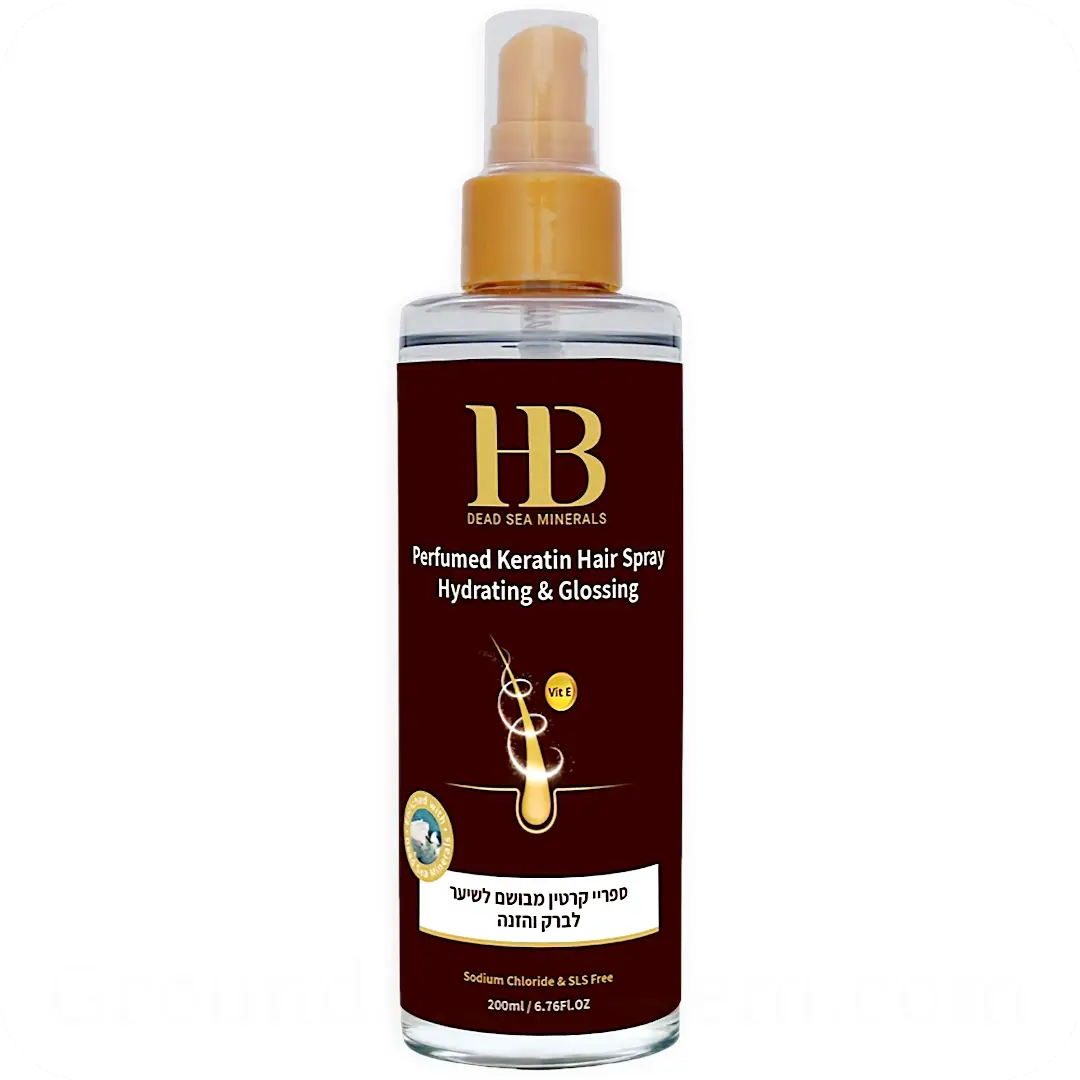 Perfumed Keratin Hair Spray Hydrating & Glossing by HB 200ml 7290014043619