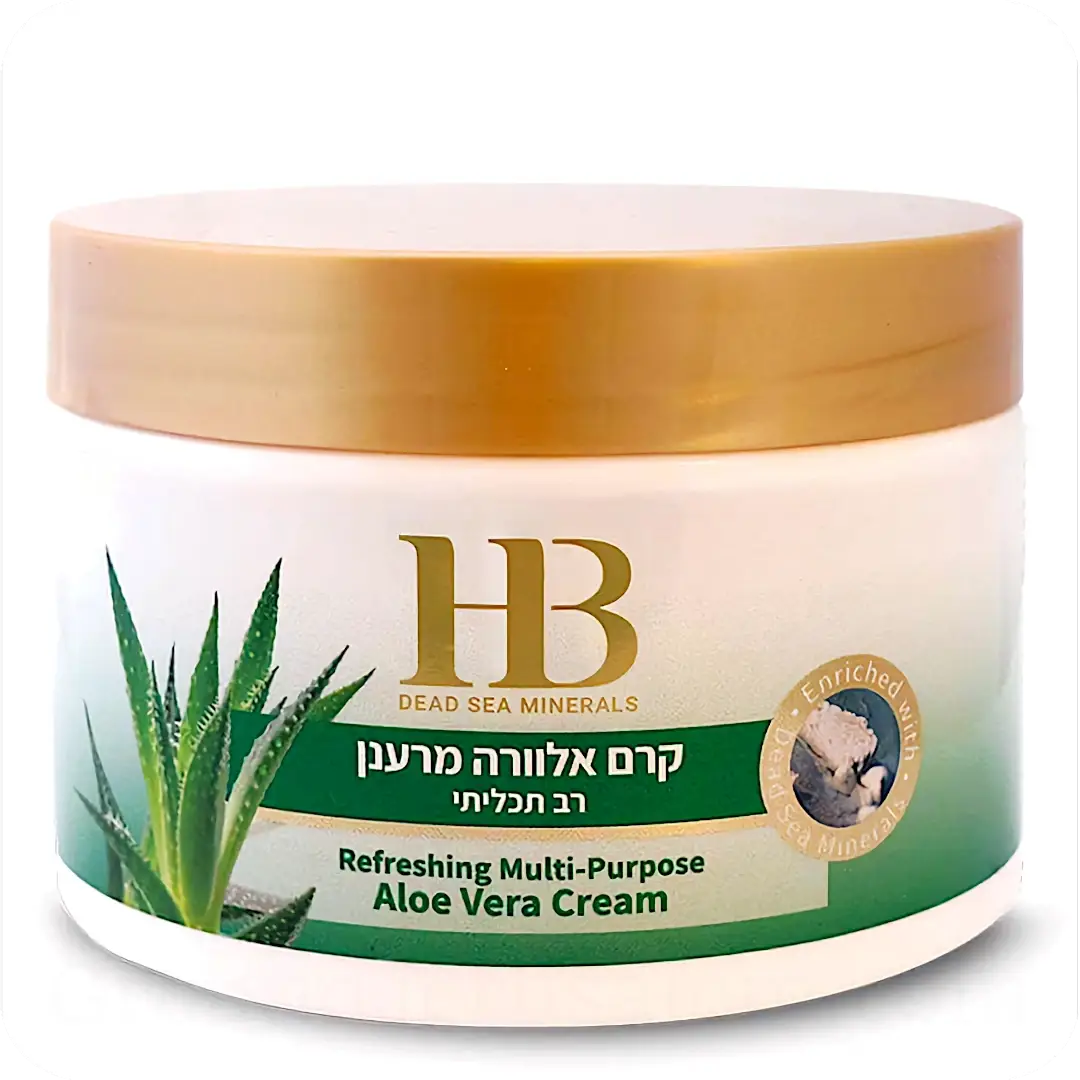 Refreshing Multi-Purpose Aloe Vera Cream with Dead Sea Minerals by HB 350ml 7290011843830