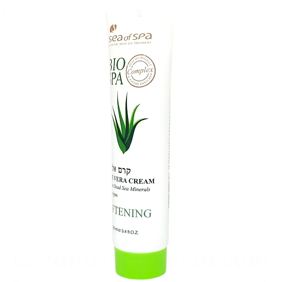 Side right Aloe Vera Body Cream with Dead Sea Minerals by Sea of Spa Bio Spa 100ml 7290017409658